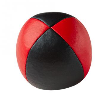 Balle de jonglerie Henry's en cuir - Ø 58 mm / Noir-Rouge