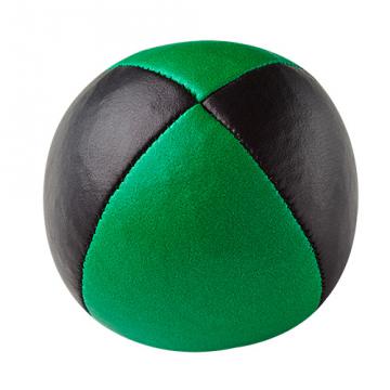 Balle de jonglerie Henry's en cuir - Ø 58 mm / Noir-Vert