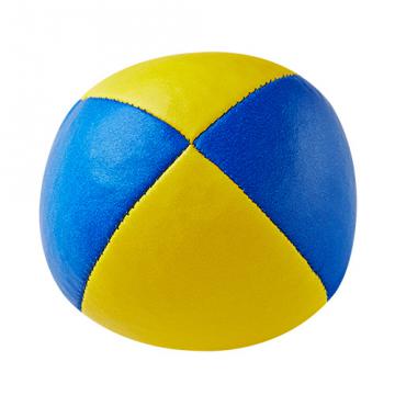 Balle de jonglerie Henry's en cuir - Ø 58 mm - Bleu/Jaune