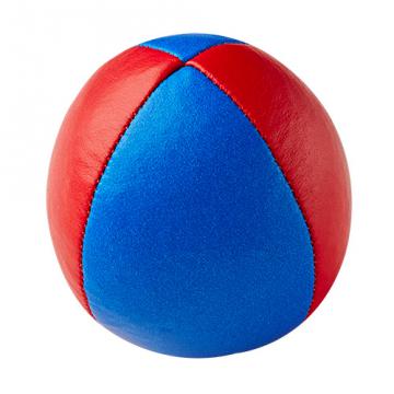Balle de jonglerie Henry's en cuir - Ø 58 mm / Bleu-Rouge